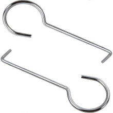 Set mit 2 Edelstahl-Ablaufschlüsseln mit Hebehaken, rostbeständig, zum Entfernen von Duschablaufgittern und Haarfiltern