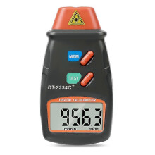 Digitaler berührungsloser Laser-Drehzahlmesser DT2234C+ mit 2,5–99999 U/min und LCD-Anzeige zur Messung der Raddrehzahl von Drehmaschinen