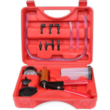 Pompe à vide manuelle pour voiture avec manomètre, kit d'outils de purge de freins avec cylindre en acier et laiton
