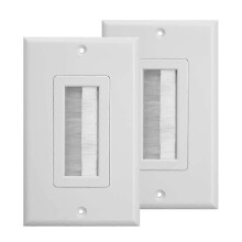 Passe-câble mural 2 pièces compatible HDMI câble coaxial RJ45 pour home cinéma