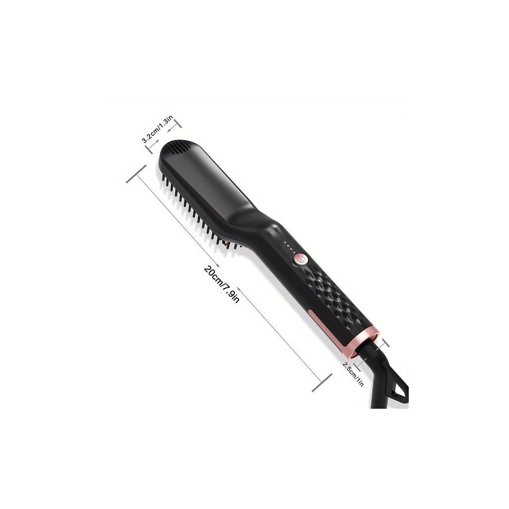 Beard Straightener for Men with Ionic Technology, Portable Hair Straightening Brush for Beards and Hair