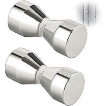 Manija para puerta de ducha, paquete de 2, aleación de aluminio, diseño arqueado inoxidable para puerta de vidrio de baño.