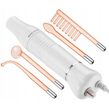 Darsonval Hochfrequenz-Gesichtsmassagegerät 30W mit 4 Glaselektroden für Hautpflege und Kopfhautmassage