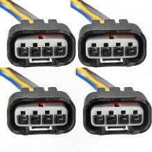 4pcs 4-Way Car Ignition Coil Harness Plug Connector Compatible with Toyota Lexus Pontiac Scion Camry Corolla Matrix Yaris 90980-11885