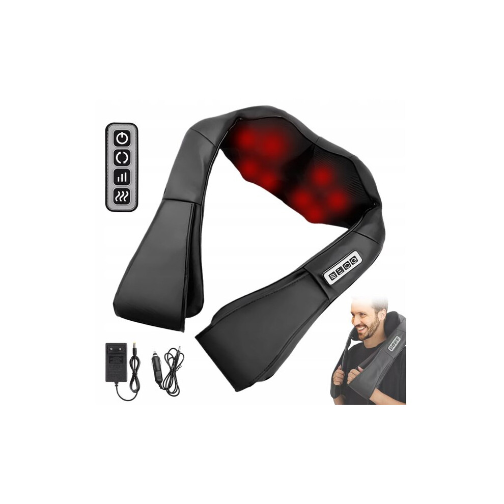 Massager with Heating Function for Neck and Shoulder Pain Relief, 16 Massage Nodes, Home and Car Use