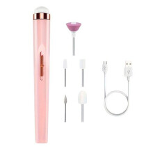 Portable Electric Nail File with 5 Attachments and USB Charging for Manicure and Pedicure