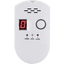 Détecteur de gaz à brancher pour gaz naturel et GPL avec affichage LED et alarme sonore pour hôtels, garages et commerces