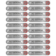 Waterproof PVC No Smoking Signs with Vaping Warning, 20-Piece Set for Car Window and Indoor Use