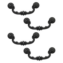 Schrankgriffe, 4er-Pack, Lochabstand 14,6 cm, klassische Bronze-Optik, Zinklegierung, Schubladengriffe für Küche, Bad, Kleiderschrank und Möbel