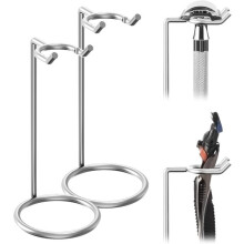 Soporte para maquinilla de afeitar (paquete de 2), compatible con la mayoría de modelos, con función de secado, acero inoxidable
