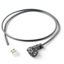 Câble auxiliaire AUX compatible avec Mercedes-Benz Classe C W203 CLK W209, référence A2034401808, interface 4 broches, 90 cm, noir