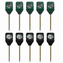 Bodenfeuchtigkeitsmesser 10er-Pack mit 3-Farben-Skala für Garten, Zimmerpflanzen und Plantagen aus ABS-Metall