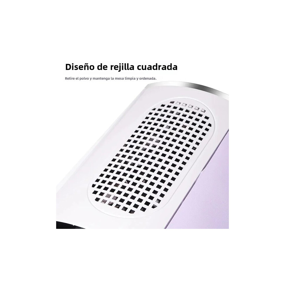Nail Dust Collector 80W Low-Noise Manicure Vacuum, Stainless Steel Portable Dust Absorber for Salon and Home Use
