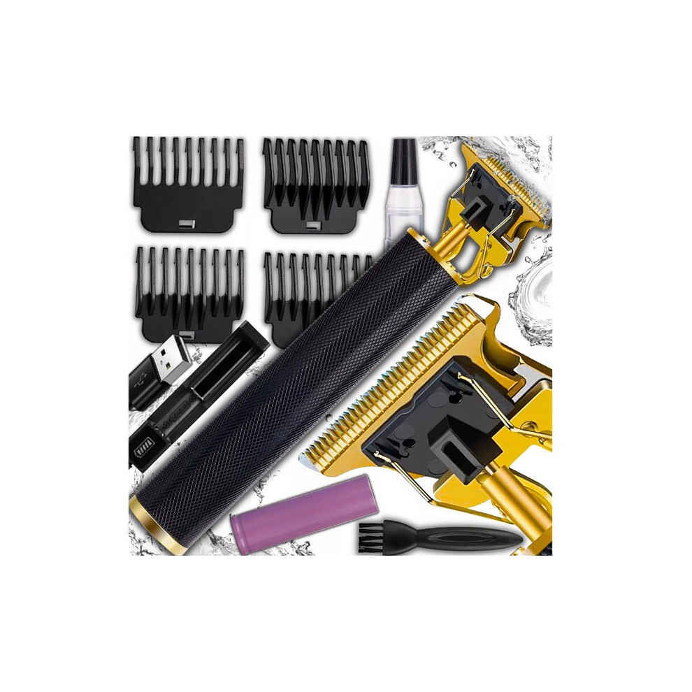 Beard and Hair Trimmer Lewer Vintage T9 with 4 Comb Attachments, Rechargeable USB Cordless