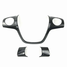 Lenkradbezug-Zierleiste, kompatibel mit Ford Focus, Interieur-Zierleisten-Set aus ABS-Material in Carbonfaser-Optik