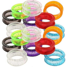 Anneaux de doigt en silicone antidérapants pour ciseaux de coiffure et toilettage animal, lot de 16 pièces multicolores