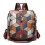 Women's Backpack Plaid Pattern Soft PU Leather Daypack with Polyester Lining 1