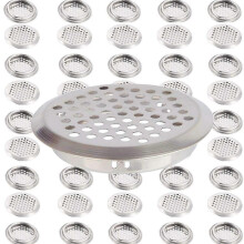 30 stuks ronde ventilatieroosters van roestvrij staal (2 inch) voor keuken, badkamer, kast, kledingkast, boot, camper, elektronica-behuizingen