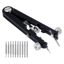 Watch Bar Pliers Tool Set, 5 Tip Sizes for Professional and Home Watch Repair, Includes 10 Spare Spring Bars