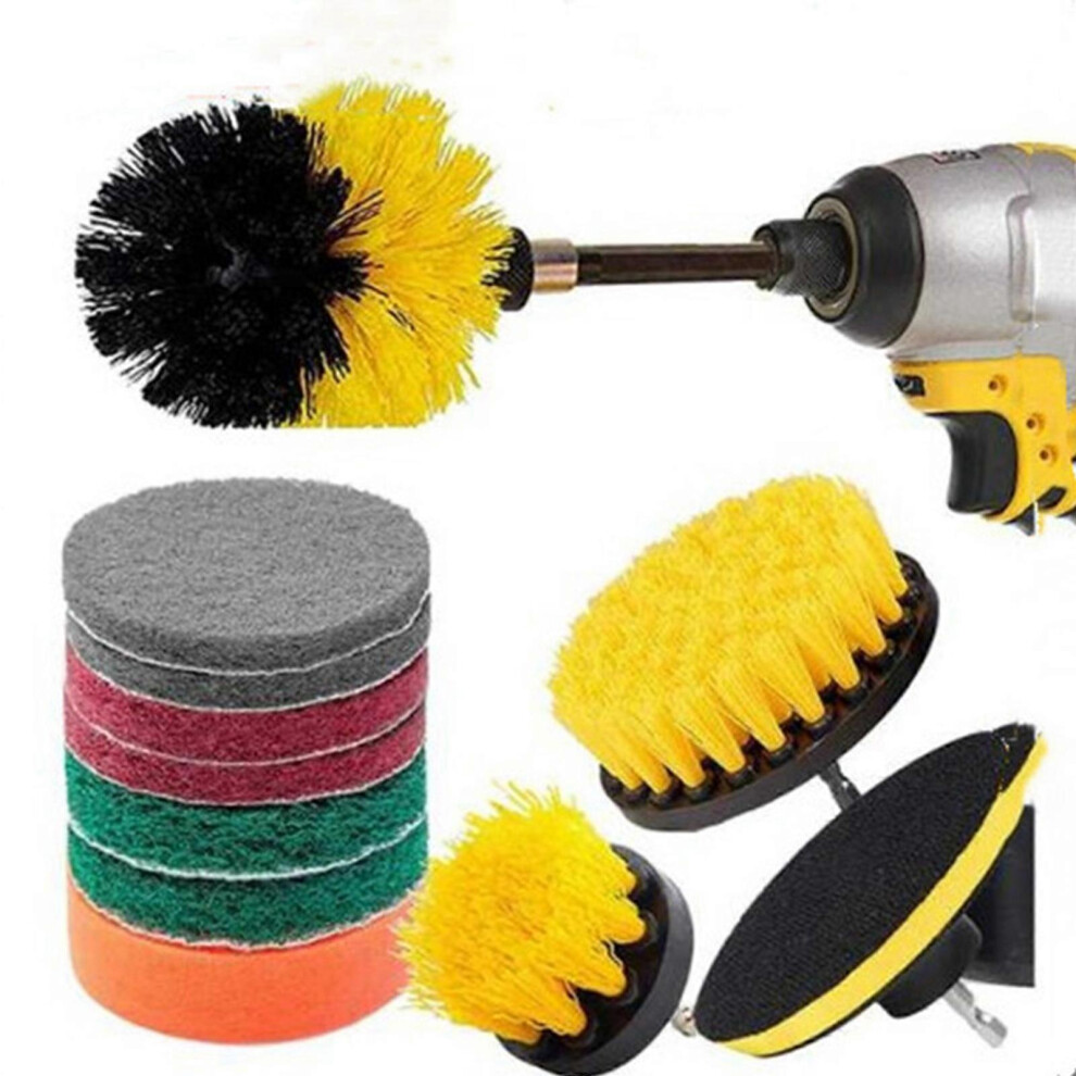 12Pcs Detailing Brush Set With Long Reach Bristles For Car Cleaning, Plastic Construction For Dashboard, Vents And Wheel Rims 6966168133971