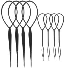 Spinki do włosów czarne plastikowe 18 cm do stylizacji kucyków na przyjęcia