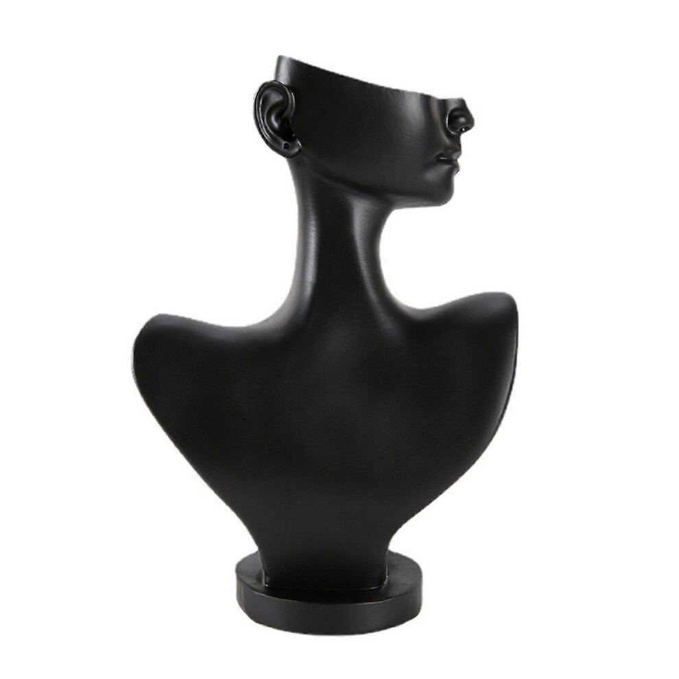 Black/White Jewellery Display Stand Bust Resin Necklace Earring Pendant Holder Organizer For In-Store Showcase Product Photography Prop