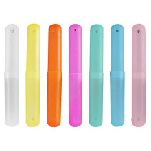 Reisetui voor tandenborstels met ventilatiegaatjes, draagbare, ademende plastic houder voor school, werk en reizen - 20,5 x 3 cm