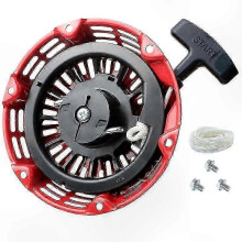 Startmotorunit met metalen behuizing, compatibel met GX160 GX200 5,5-6,5 pk motor, rood en zwart