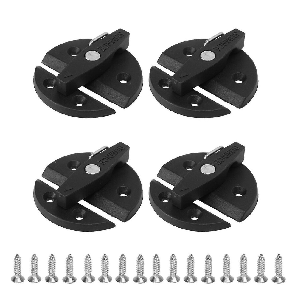 Boat Cabinet Twist Latch 4 Sets 59Mm Reinforced Nylon Round Turn Button Lock For Yacht Rv Marine Door Hatch With Installation Screws 6966168134138