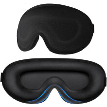 Slaapmasker met 3D-contour, zijdezacht schuim en verstelbare band voor slaap, reizen en meditatie