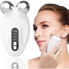 Mikrostrom Gesichtsmassagegerät für Lifting und Hautstraffung, 3 Modi, USB-aufladbar, tragbar für Gesicht und Nacken