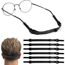 Lanière de Lunettes Ajustable 6PCS, Compatible avec la Plupart des Lunettes, Connexion en Silicone Anti-Dérapante