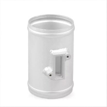 3 Inch 76mm Air Flow Sensor Mount Adapter Intake Meter Base Billet Aluminium Silver Fuel Efficient Power Boost for Universal Intake Systems