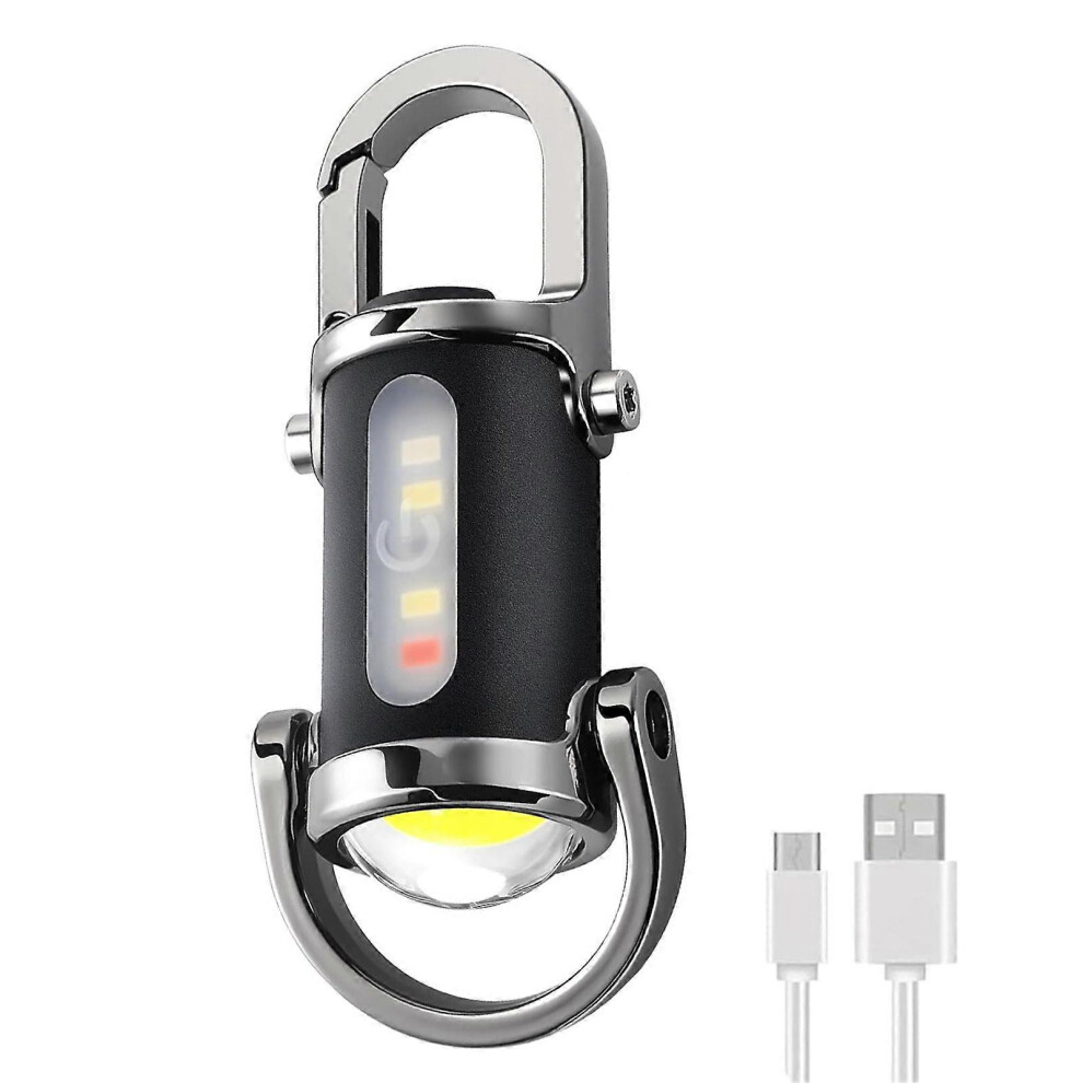 Led Mini Keyring Torch 1200Lm Dual Source Rechargeable Type-C Waterproof Aluminium Alloy For Camping Hiking Emergencies Light 6966168136613