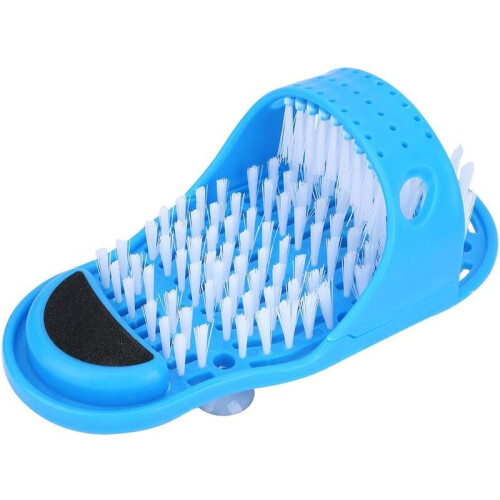 Foot Scrubber Slippers with Suction Cup, Heel Pumice Stone for Bathroom Use