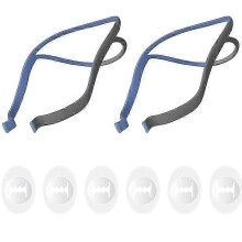2-Pack Adjustable CPAP Headgear Replacement Straps compatible with AirFit P10 Nasal Pillow Mask with 6 Adjustment Clips, Breathable Nylon