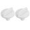 Fridge Freezer Temperature Control Replacement Knobs White Plastic Round 3x3x2.5cm 2 Pack Universal Fit for Most Refrigerator Brands 1