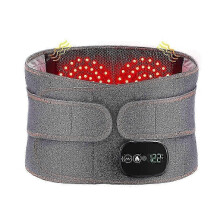 Heating Massage Belt Rechargeable Adjustable 3 Heat Levels 3 Vibration Modes Red Light Warming Mugwort Hot Compress Grey