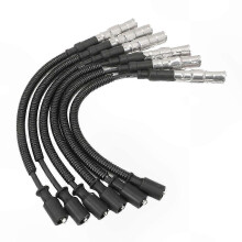 Ontstekingskabelset A2721500318 compatibel met Mercedes-Benz C-Klasse W204 E-Klasse W211 W212 Zwart Rubber Metaal 6 stuks