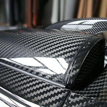 Self-adhesive Carbon Vinyl Car Film Gloss Matt Black 152 x 50 cm UV Water Resistant Paint Safe Removable for Car Motorcycle Decoration