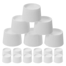 Tapon rosca para tubo pasta dientes, cierre automatico, plastico blanco 1.5 cm, 100 unidades