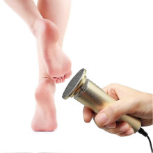 Electric Foot File and Callus Remover Adjustable Speed 0-500 RPM Plug-In Operated with 60 Replaceable Sandpaper Disks Alloy Body