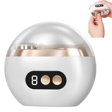 Electric Nail Clipper and Trimmer 2 in 1 White ABS Dual LED Light Gentle Polishing 2 Speed for Adults Seniors Children