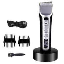 Elektrische haartrimmer voor mannen met schuine kop, 2 trimmerkoppen, led-display, 240 minuten gebruiksduur