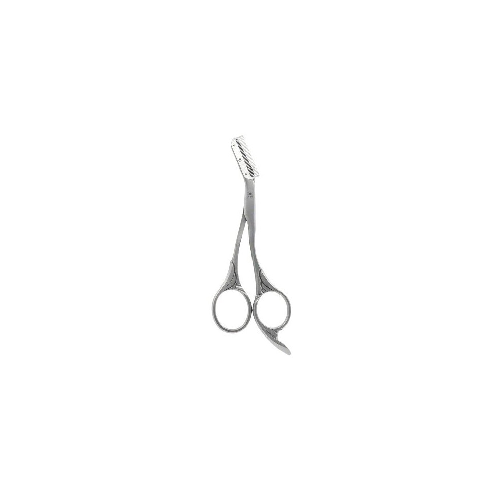 Eyebrow Scissors, Precision Trimming Tool with Integrated Comb and Ergonomic Handles