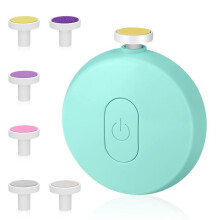 Elektrische nagelvijl voor baby's, stille motor voor veilig vijlen, voorkomt krassen, inclusief 6 vijlkoppen.