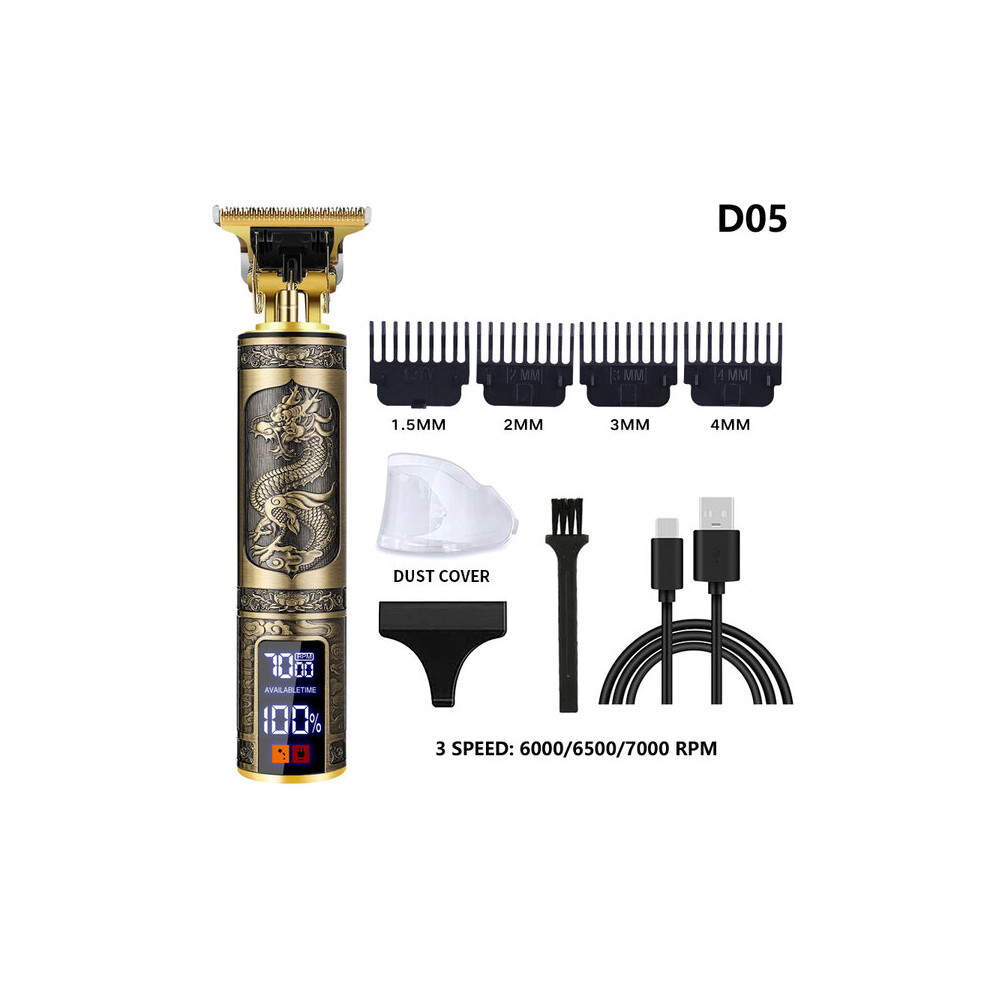 Hair Clipper Rechargeable, USB Fast Charge, 180 Min Cordless Use for Men's Grooming