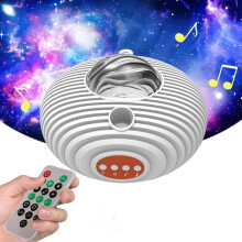Rechargeable Star Projector, Remote Control & 14 Colour Combinations for Ceiling Projection and White Noise Sleep Therapy