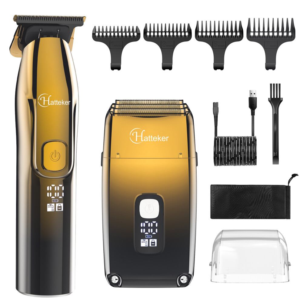Hatteker Foil Shaver With Precision Trimmer Hair Clippertrimmer Triple Blades