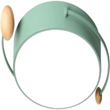 Plafonnier LED rond ultra-lumineux pour enfants, design bois, forme macaron, intensité réglable, installation encastrée, pour bureau, entrée